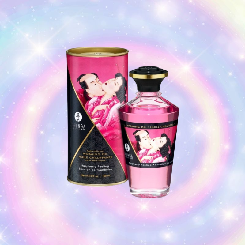Shunga Aceite De Masaje De Efecto Calor Aroma A Frambuesa