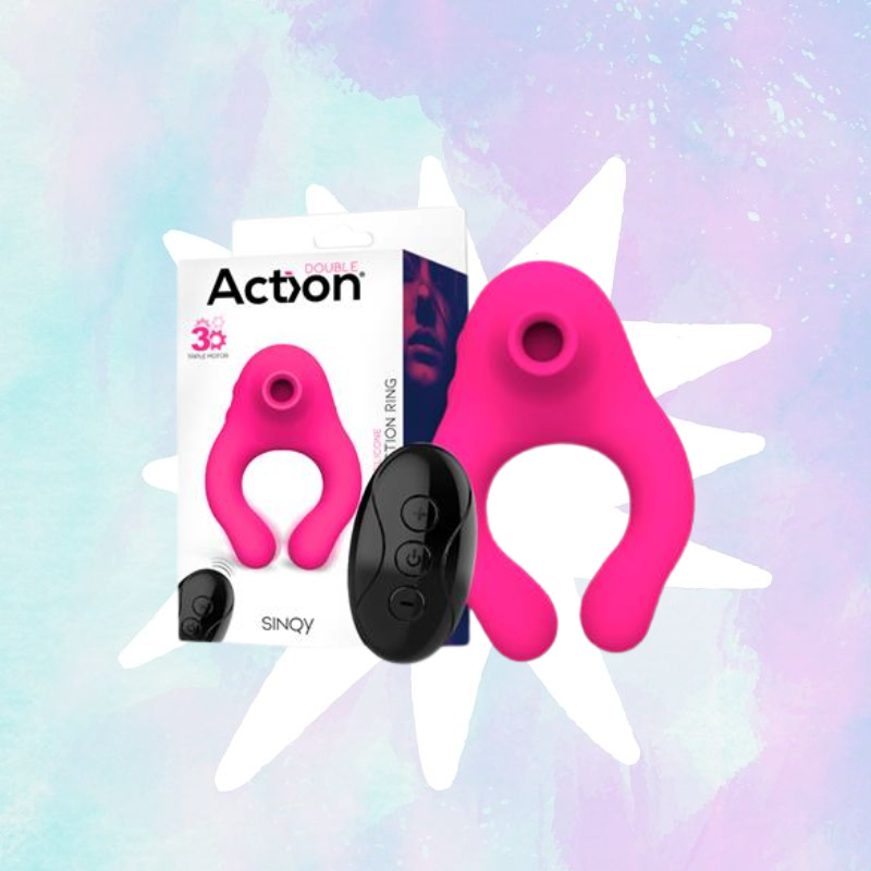 Sinqy - Anillo Vibrador con Succionador de clítoris